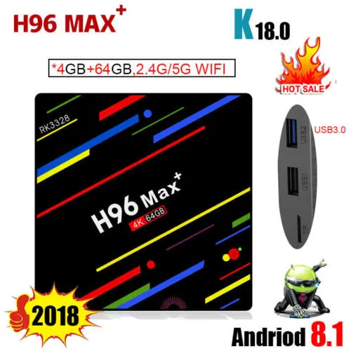 4G 64G regular versi H96-MAX-Plus-smart-4K-Android-8-1-4GB-32GB-64GB-RK3328-Quad-core-wifi-TV-Box Голосовое управление USB 3,0 2,4G/5G WiFi HDMI медиа - Цвет: 4G 64G regular versi