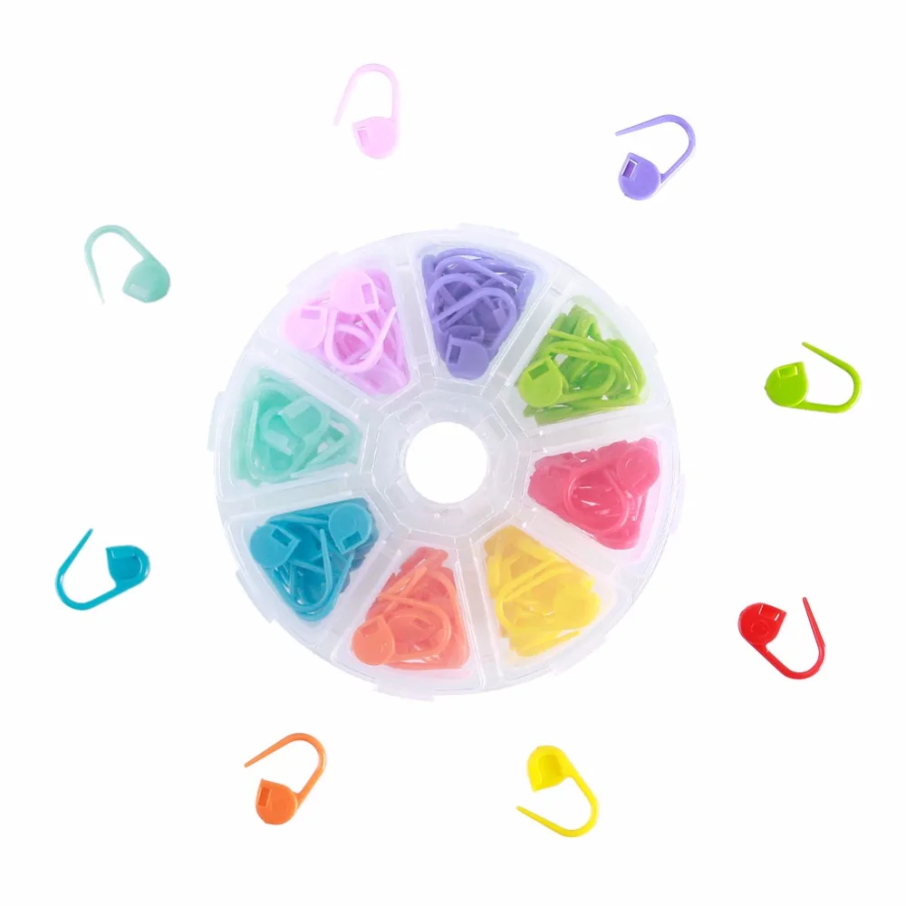 104 шт./упак. вязание крючком маркер Стич держатель зажим крафт красочная игла с