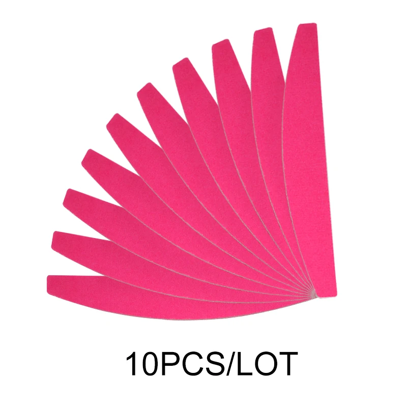 ROSALIND 10 шт./компл. пилка для ногтей буфер профессиональный дизайн Луны розовый