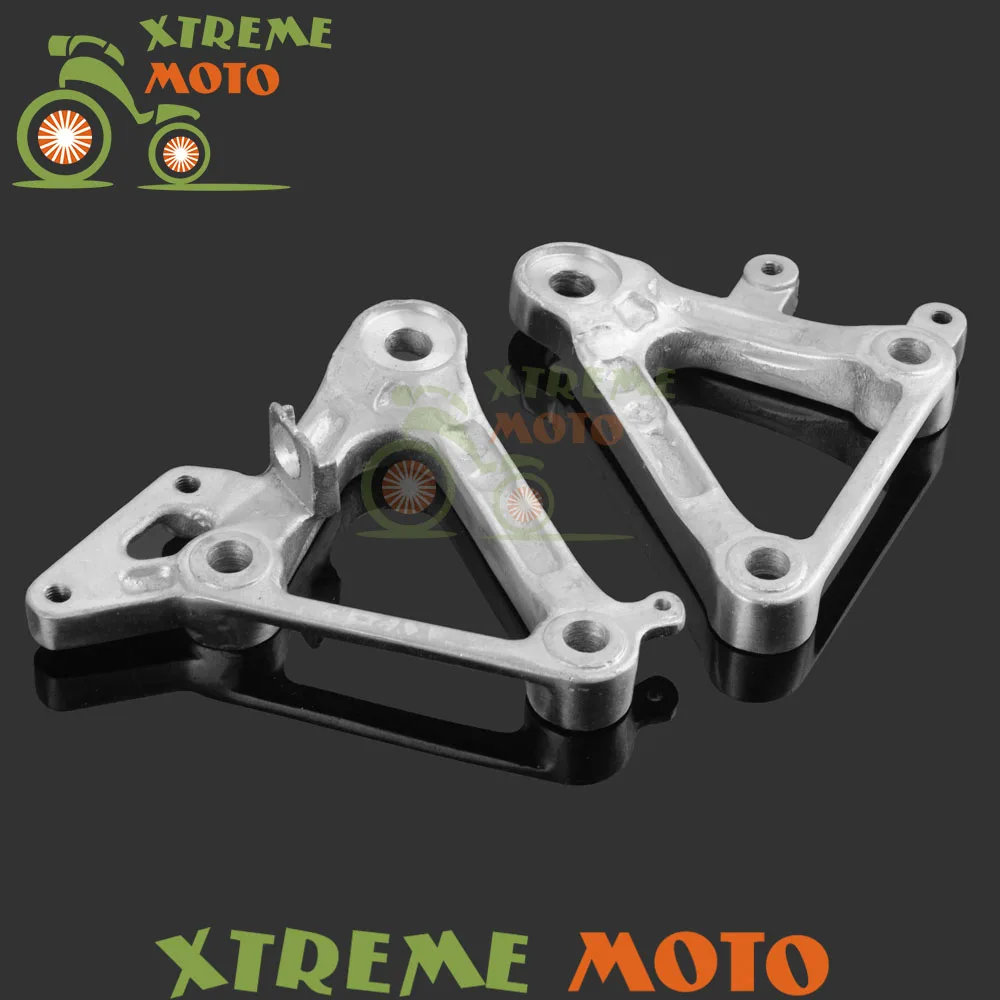 

Silver Front Rider Footrests Foot Pegs Rests Pedals Tripod Brackets Mount For Honda CBR 400 CBR400 NC23 1988 1989 88 89