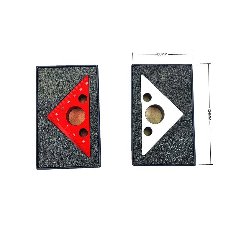 Дюймовой шкалой Алюминий сплав правый угол линейка Деревообработка инструменты