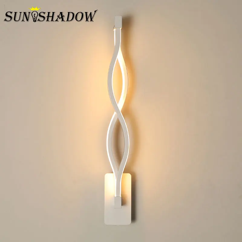 Современный светодиодный настенный светильник с белой рамой 110 В 220 креативная