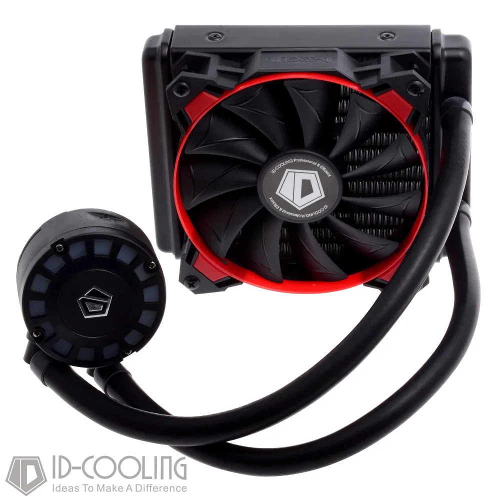 ID-COOLING FROSTFLOW 120L кулер для воды, уникальный Comet-tail светодиодный светильник, 120 мм радиатор, PWM вентиляторы, медное основание, для Intel& AM4/3