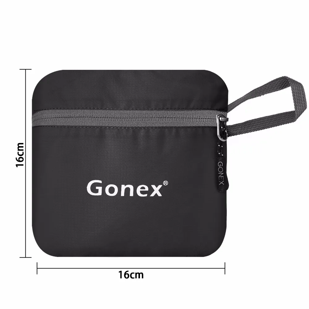 Рюкзак Gonex 20L Сверхлегкий складной нейлоновый черный для школы Путешествий