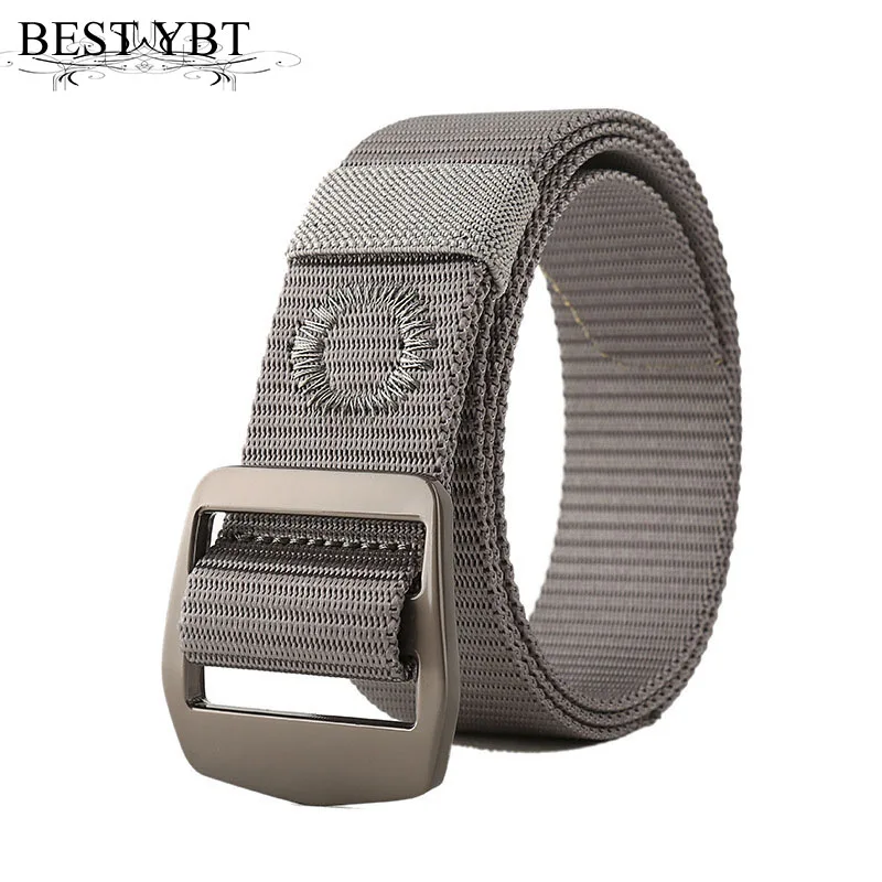 

Best YBT Unisex Belt Nylon Alloy Ring buckle Women Belt Cowboy Outdoor Sports Army Style Fashion Casual Hot Selling Men Belt