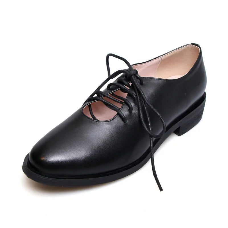 Женские туфли-лодочки с круглым носком FEDONAS белые туфли из натуральной кожи на