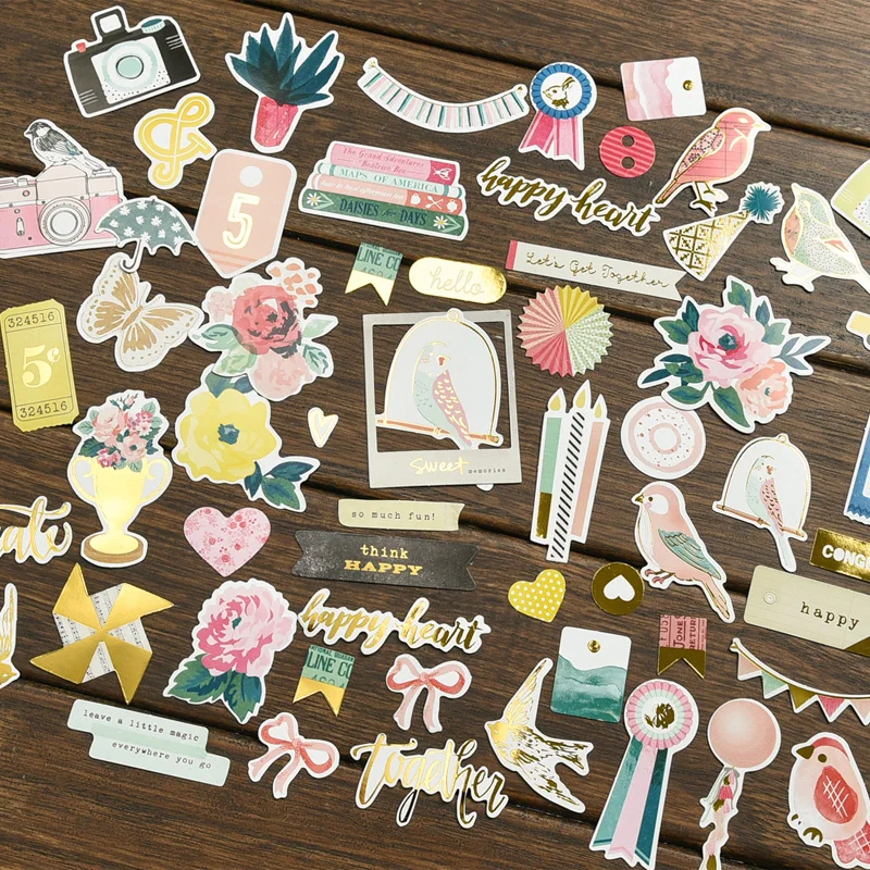 45pc Think Happy Cardstock штампы для скрапбукинга planner/Создание карт/журналистский проект |