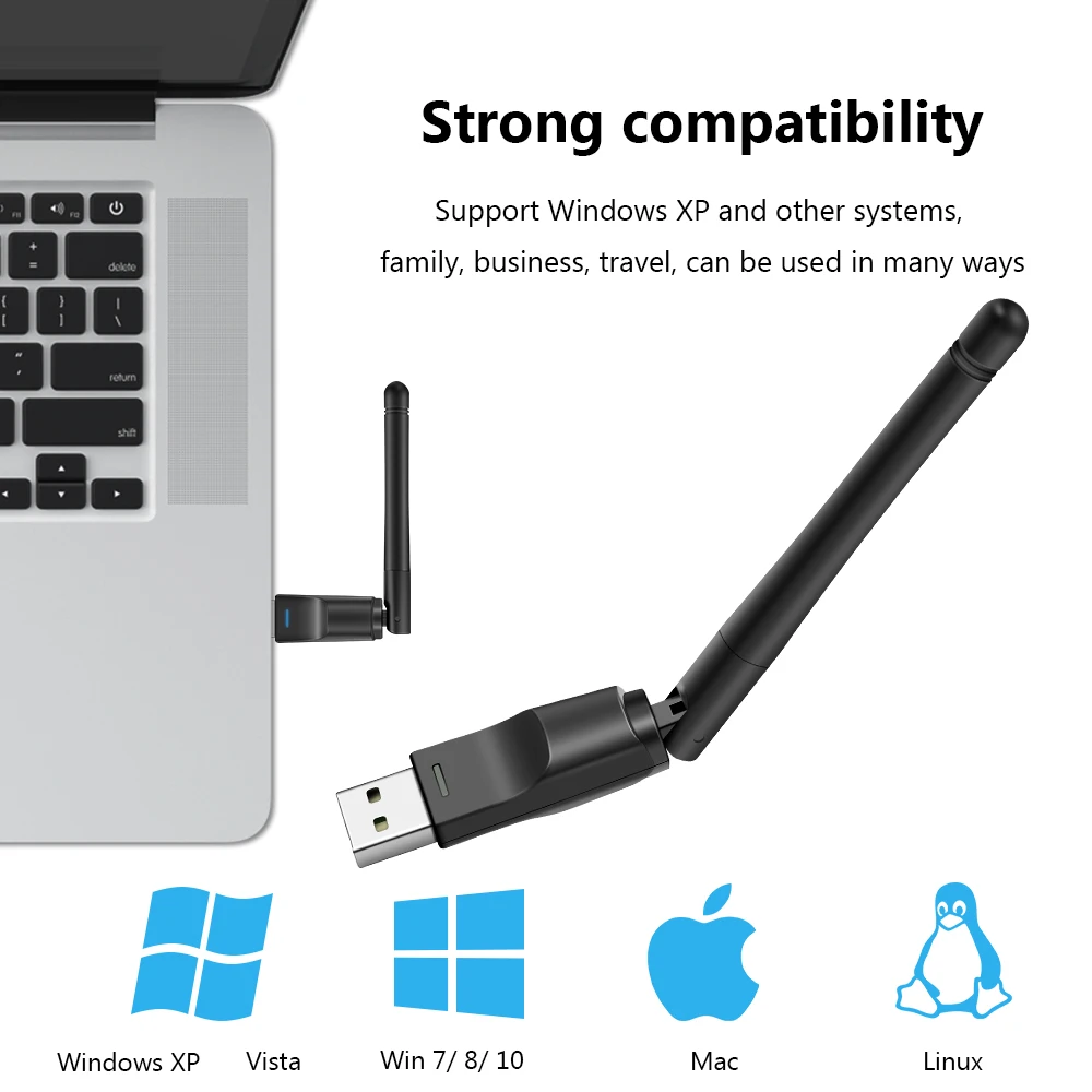 Wifi антенна USB 2 0 wifi адаптер usb ethernet TECHKEY 150 Мбит ключ 802 11 ngb enchufe lan chromecast для