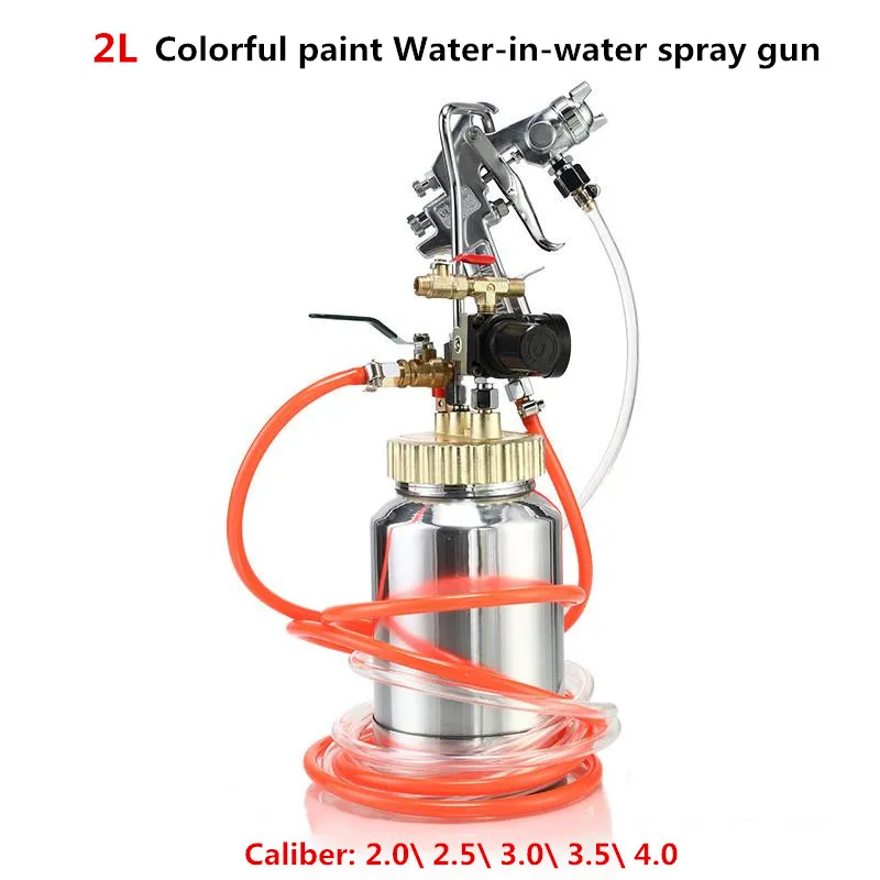 

Colorful paint Water-in-water spray gun Pressure tank ejection gun 2L for Marble paint Latex paint stone paint Y