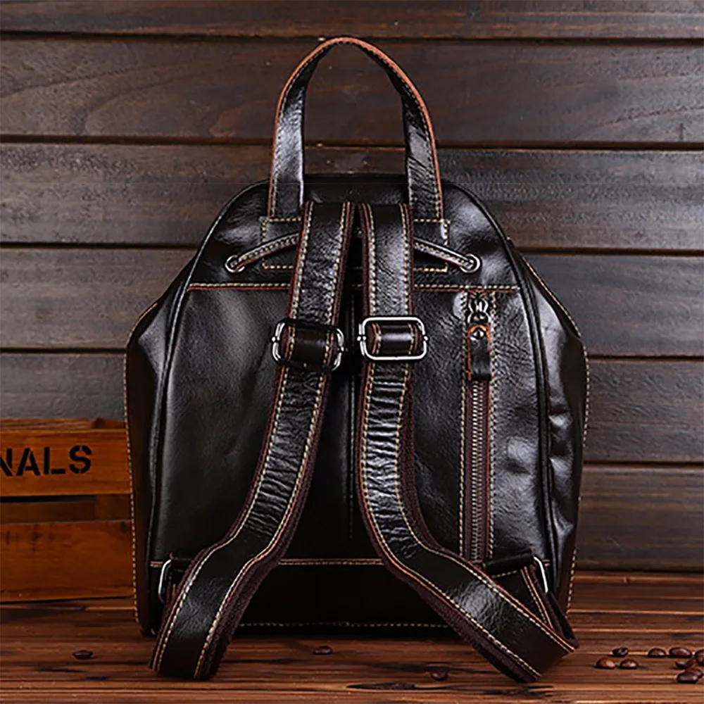 Женский рюкзак из воловьей кожи винтажный дорожный известного бренда школьный