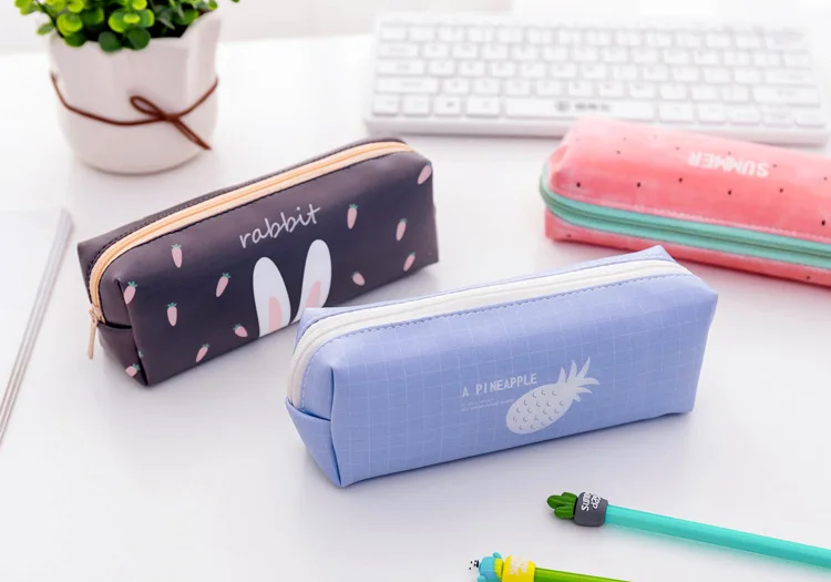Творческий квадратный Студент Карандаш чехол мультфильм мешок с застежкой-молнией для Студенческая сумка для хранения канцелярских школьные канцелярские принадлежности подарок расходные материалы