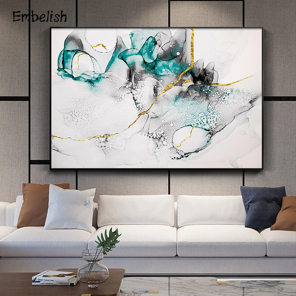 

Embelish 1 Pieces Modern Home Decor Abstract Ink Natural Pattern Wall Picture For Living Room HD Canvas Paintings Bedroom Poster