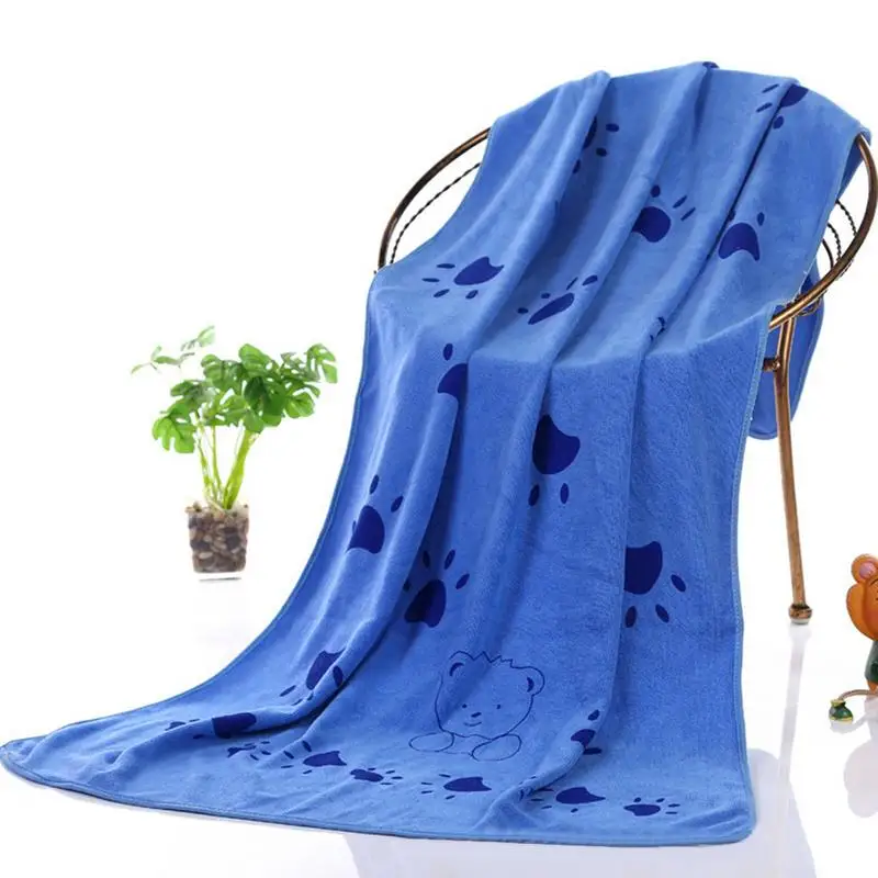 140 x 70cm Pet Super-sized Microfiber Strong Absorbing Water Bath Towel Dog Towels Durable Cat Supplies |