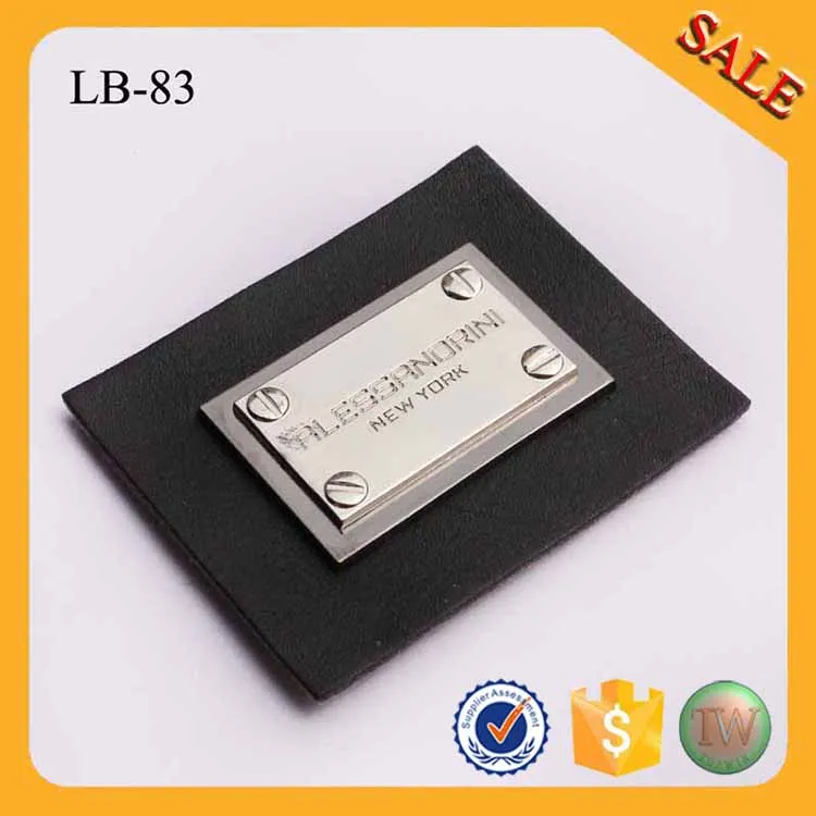 LB83 Тиснением металлические кожаные этикетки для кожаной обуви или человек
