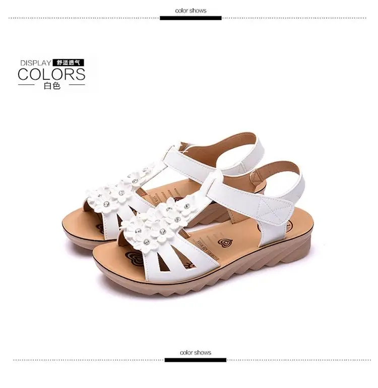2017 г. новые летние сандалии на плоской подошве Женская Корейская версия обуви с