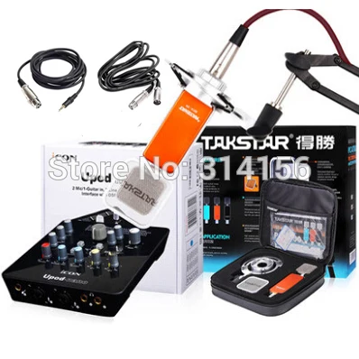 Takstar PC K700 микрофон для записи со значком upod nano Звуковая карта Интернет Караоке