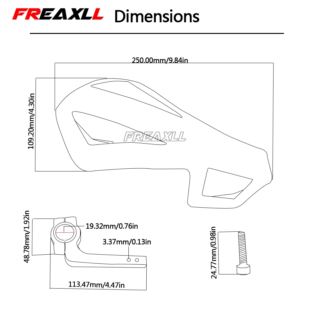 

FOR KAWASAKI KX65 KX80 KX85 KX125 SUZUKI RM85 RM125 250 RMZ450 22MM/28MM Motorcycle Hand Guard Handguard Shield Windproof