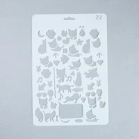 1pc cute cat lettering template cat stencil drawing painting paper craft word school supplies stencil reusable