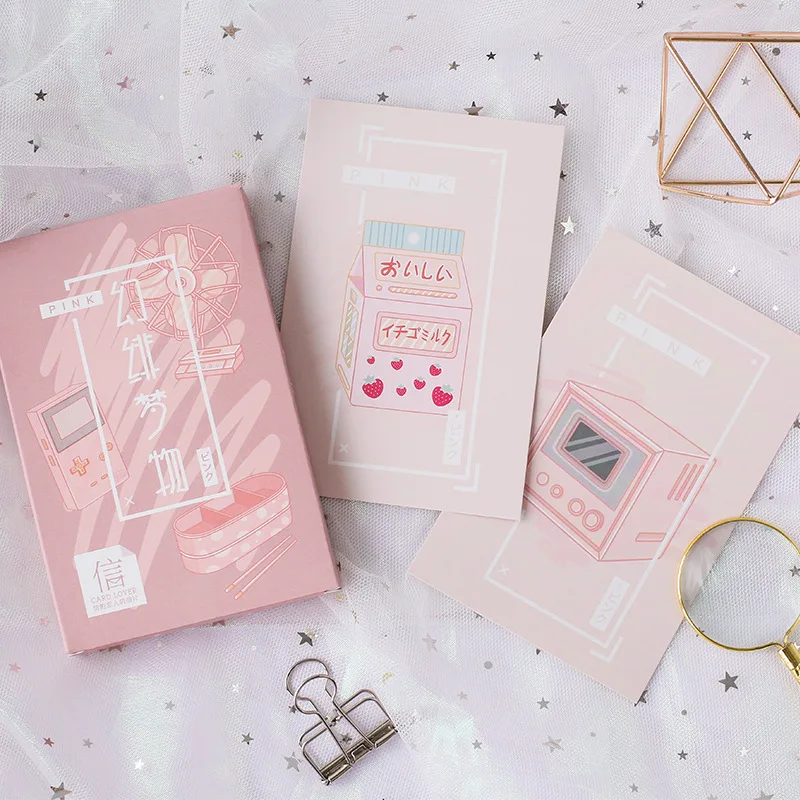 30 Pcs/Set Kawaii Pink Fantasy Dream Postcard /Greeting Card/Message Card/Christmas And New Year Gift