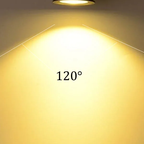 120 degrees glow Без затемнения GU10 MR16 Светодиодный точечный светильник 220 В 9 Вт COB Чип угол луча 120/60 пластиковый Алюминиевый Холодный Точечный светильник Настольный потолочный светильник - Испускаемый цвет: 120 degrees glow