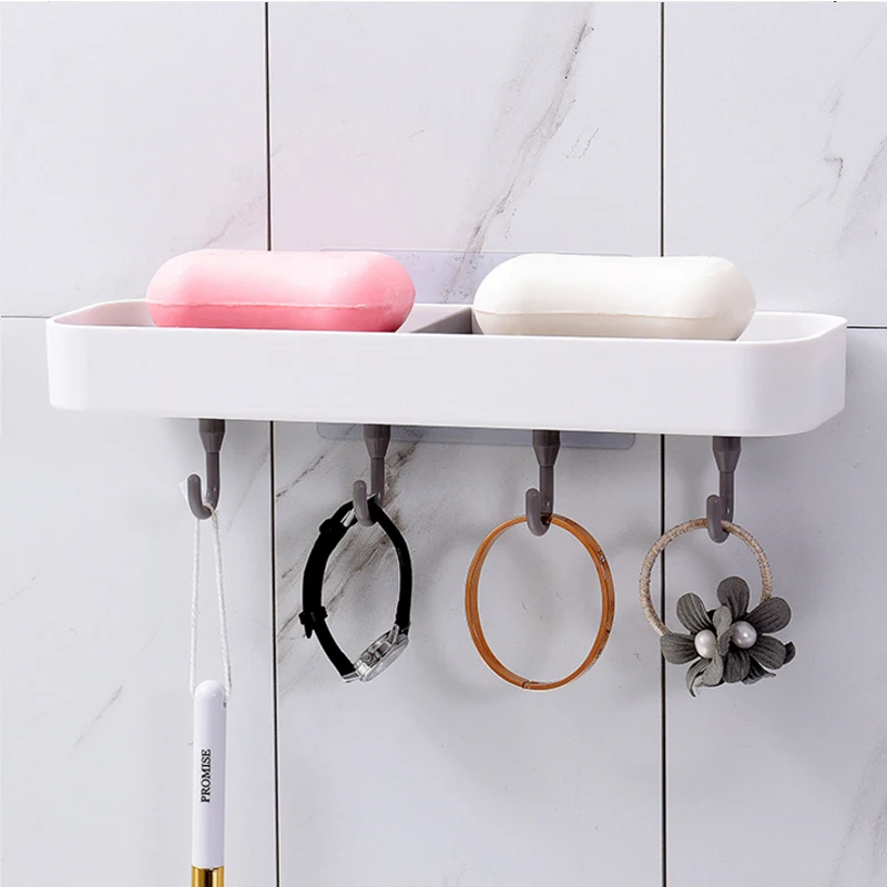 Пластиковый держатель мыльной зубной щетки на присоске мыльница кухонная полка