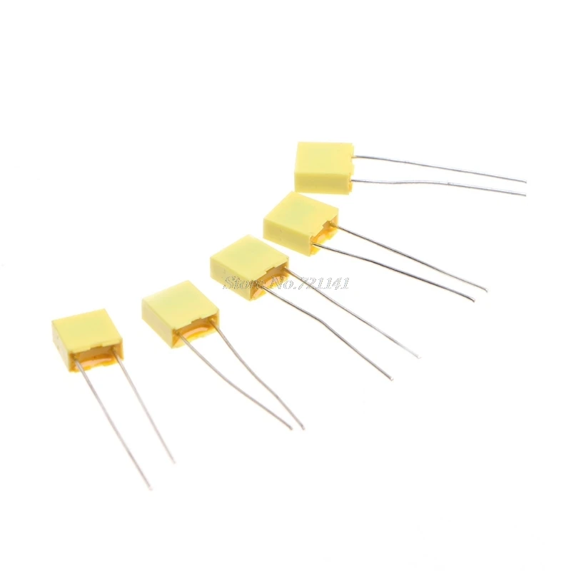 

50 Pcs 10 Value Polypropylene Safety Plastic Film Capacitor Kit 1nF-0.47uF Set Dropship