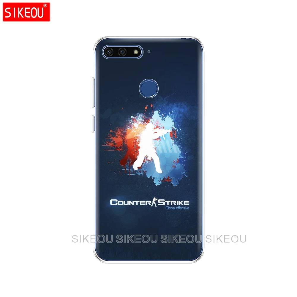 Силиконовый чехол для телефона huawei Honor 7A PRO 7C Y5 Y6 Y7 Y9 Prime Counter Strike CS GO PUBG