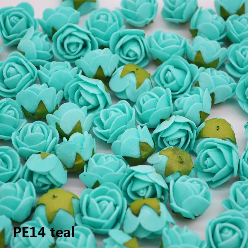 PE14 50 шт./лот 2 см мини ПЭ пены розы искусственные головки цветов для дома декоративные венки поставки свадьба день рождения вечеринка украшения - Цвет: PE14