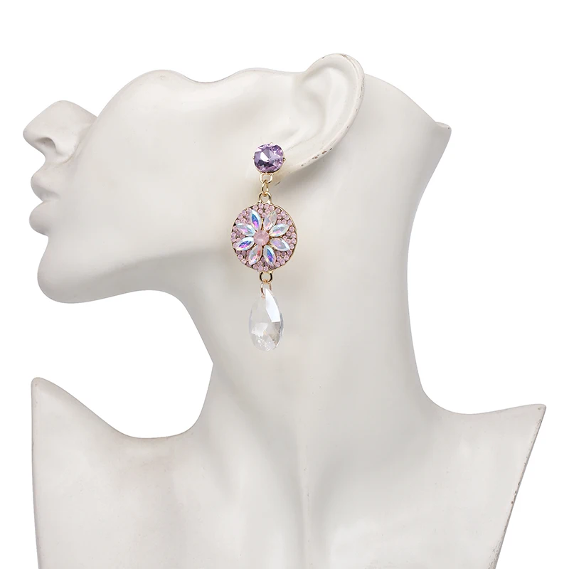 JURAN Bohemian Bijoux блестящие Роскошные Висячие серьги оптовая продажа Разноцветные