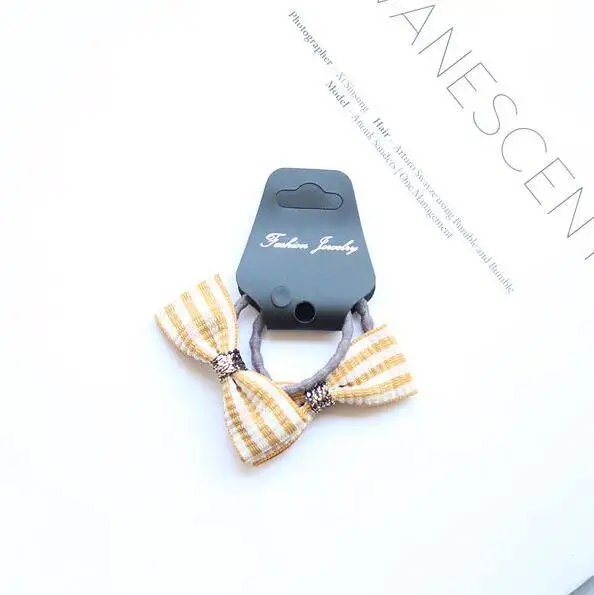 Hair Bands NO.4 Комплект из 2 предметов, милый крошечный тканевый бант для волос, заколки для волос, заколки для маленьких девочек HC101 - Цвет: Hair Bands NO.4