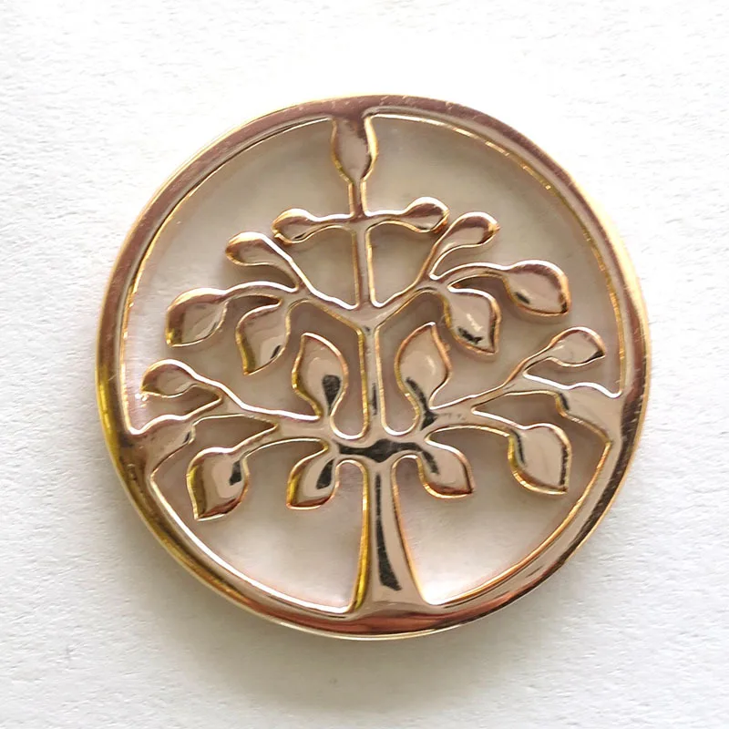 Vinnie дизайн ювелирных изделий розовое золото Древо жизни монета помещается в 35 мм