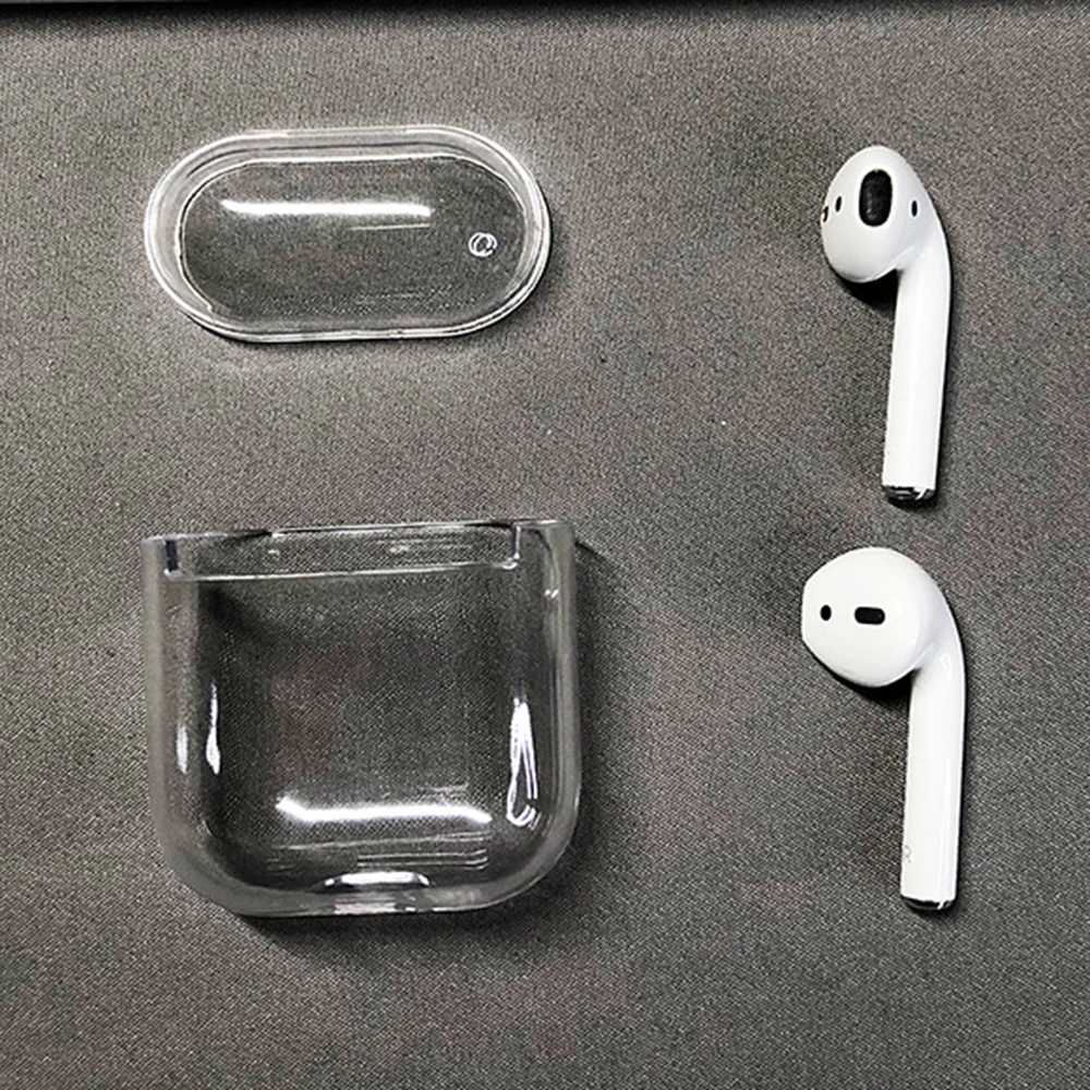Прозрачный чехол жесткий милый защитный для AirPods футляр наушников|Аксессуары