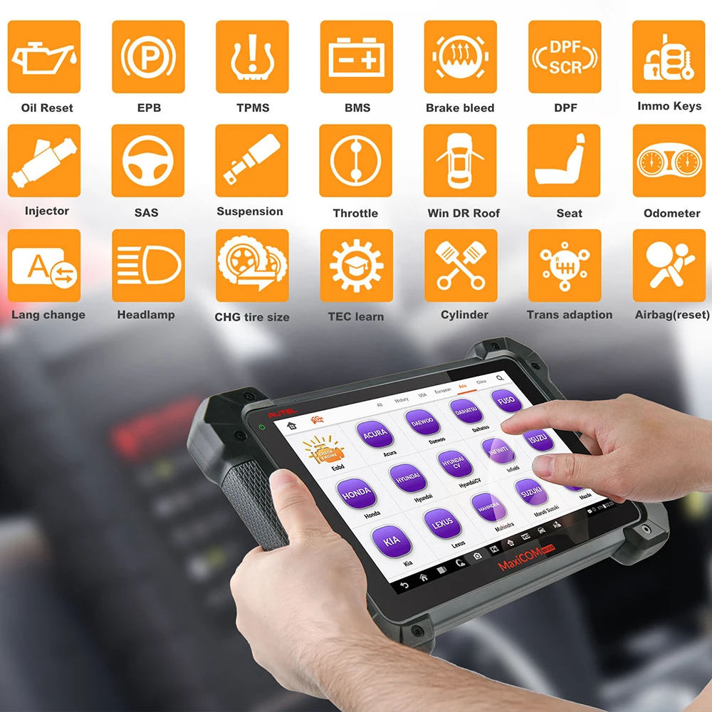 Autel MaxiCOM MK908 Диагностический Авто OBD2 Scarner автомобильный диагностический инструмент ECU кодирование полный код считыватель сканер инструмент pk launch X431