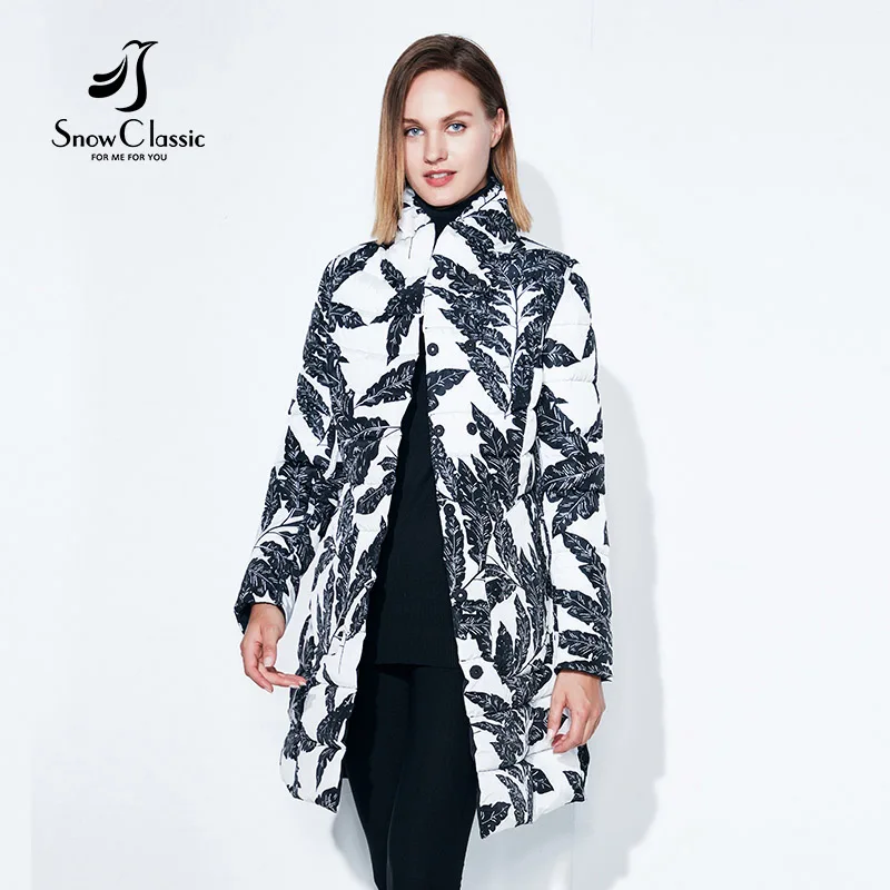 2018 Мода весна и осень куртка женщин печатных широко распространенных двойной
