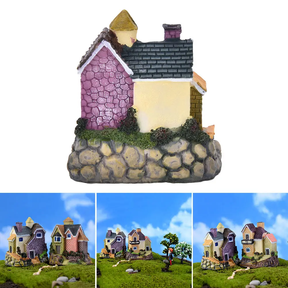 Милый мини-домик из полимерной глины миниатюрный домик сказочный сад микро