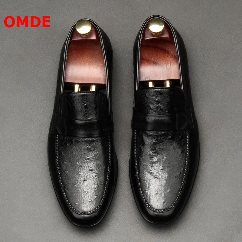 OMDE/роскошные мужские лоферы ручной работы; кожаная мужская обувь без застежки; британский стиль; Летняя мужская повседневная обувь в деловом стиле; Мужская обувь для выпускного