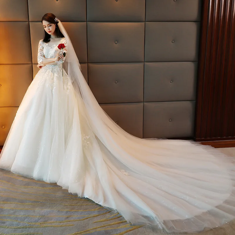 Женское кружевное платье с вышивкой роскошное свадебное коротким рукавом и