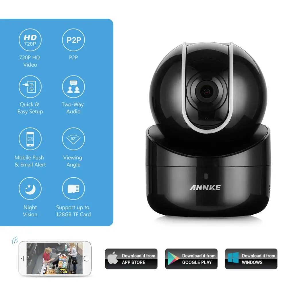 ANNKE 720P Smart Беспроводной герметизирующая ptfe-лента для IP Камера легкое домашние