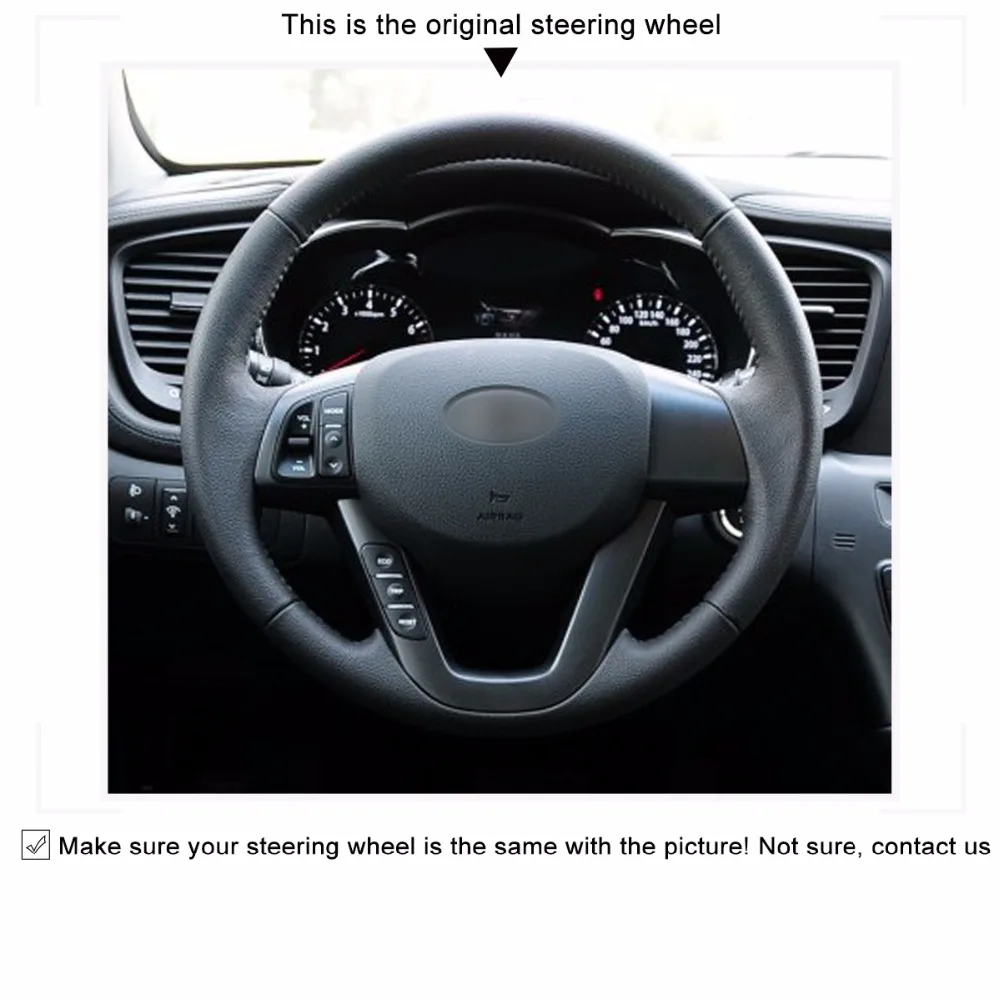 Сшитая вручную черная искусственная кожа MEWANT ручной работы для Kia K5 Optima 2011 2012 2013|car