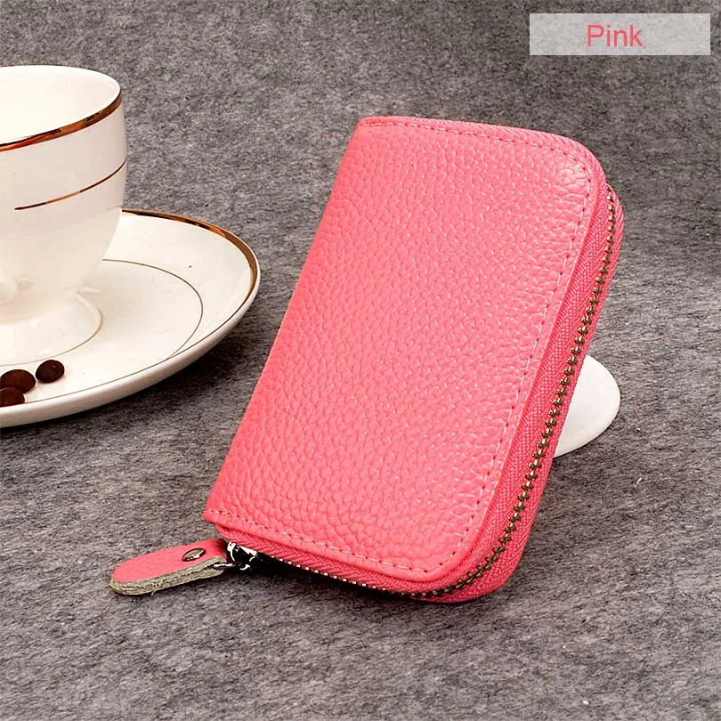 Pink COHEART, кошелек из натуральной кожи, женский модный маленький кошелек, кошелек для карт, мини-кошелек, высокое качество, Женский кошелек сумочка, натуральная воловья кожа - Цвет: Pink