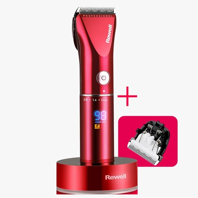 Clipper and blade Ansirao машинка для стрижки волос для мужчин перезаряжаемый электрический триммер для волос профессиональная бритва красный резак для волос Машинка для бритья - Цвет: Clipper and blade