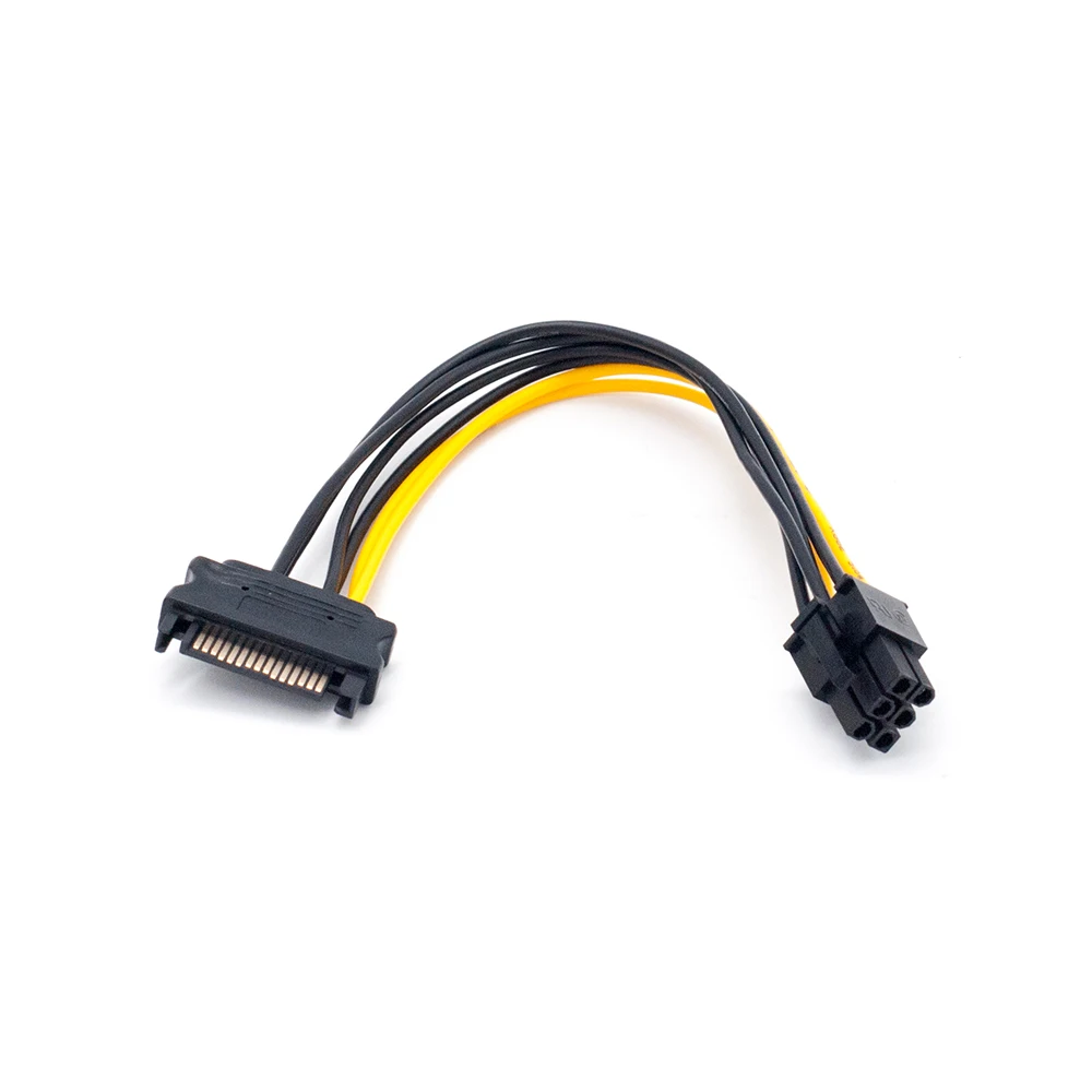 RGEEK 20 см SATA 15pin 6 Pin PCI E PCIE Express Графический конвертер адаптер Кабели|adapter cable|6 pin pci-esata