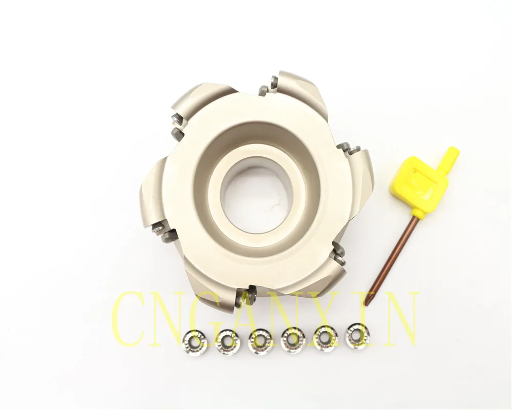 

New 1PEMRW6R100-6T-32 6F lute Milling Cutter +6P RCGT1204MO-AK N11