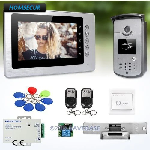HOMSECUR 7 дюймов видео безопасности дверной телефон с режимом отключения звука для