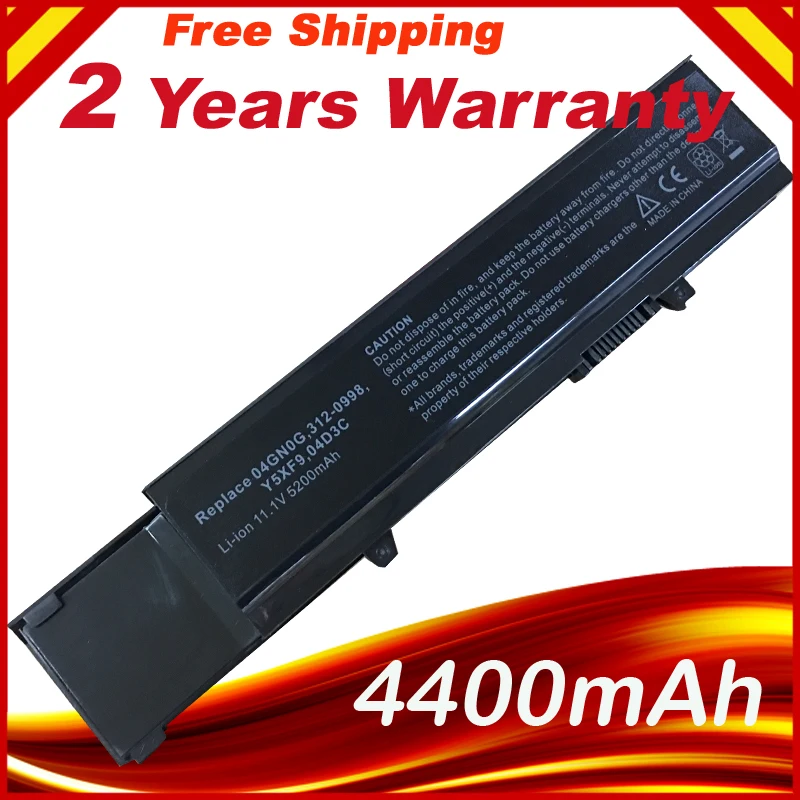 6 ячеечный аккумулятор 5200 мач для DELL Vostro 3500 3400 3700 Y5XF9 7FJ92 C 4JK6R 04GN0G 0txwrr CYDWV 312 0997 0998 +