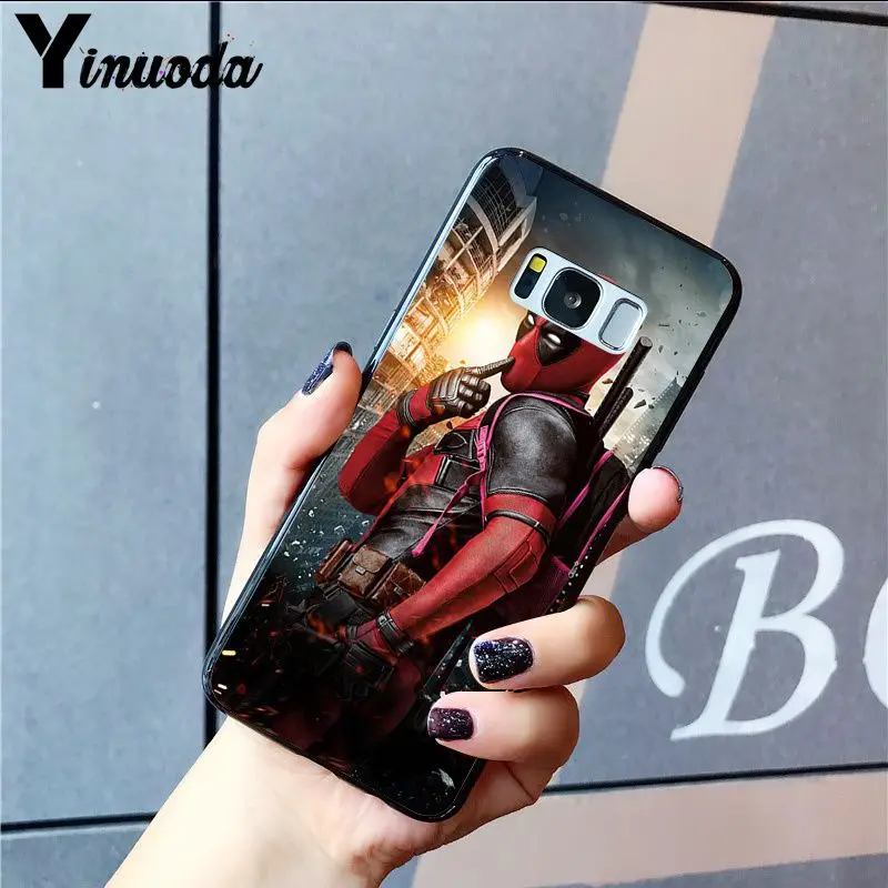 MaiYaCa Дэдпул Железный человек Marvel Мстители логотип Coque Оболочка Чехол для телефона для samsung Galaxy S9 S10 Plus S10E S6 S7 S8 S9 S9Plus