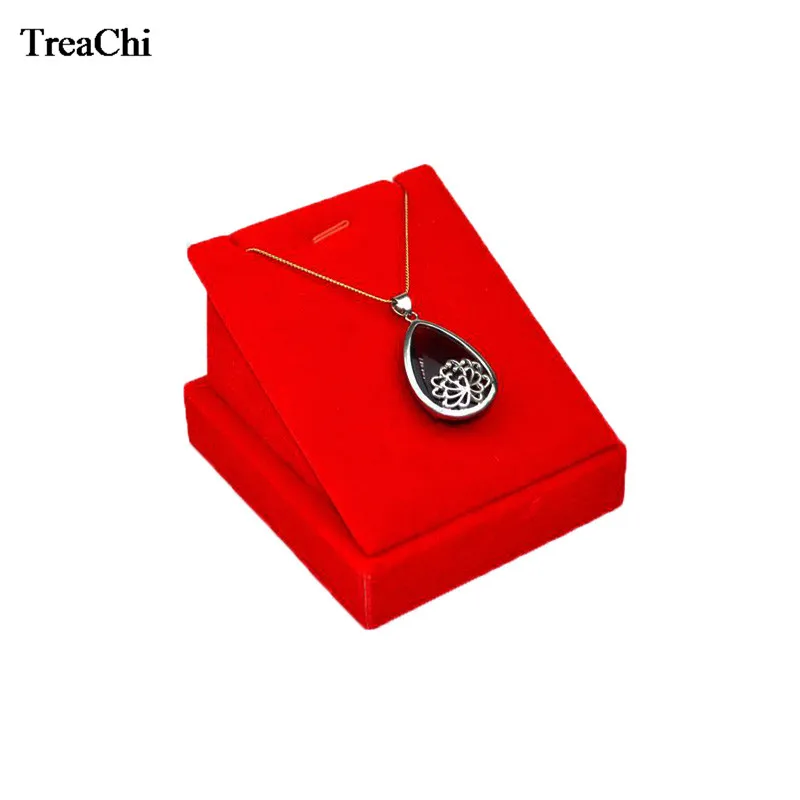 

Fine Stainless Steel Jewelry Display Counter Showcase Red Velvet Bangle Ring Pendant Organizer Earring Watch Window DisplayStand