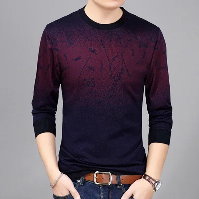 DIMUSI Autumn Winter Mens Sweater Shirt Casual Social Men Wool Pullover Sweater Men's Slim Knitwear Pull Sweaters Clothing 3XL - Цвет: Red