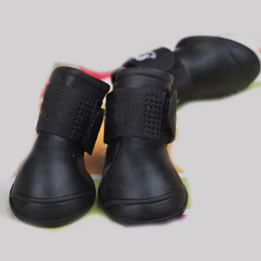 Нескользящие резиновые сапоги для домашних животных 4 шт./компл.