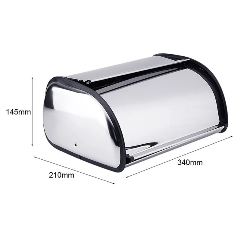 1pc Stainless Steel Bread Box Storage Bin Keeper Food Kitchen Container | Дом и сад